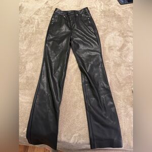 Express Super High Waisted Faux Leather '90s Slim Pant